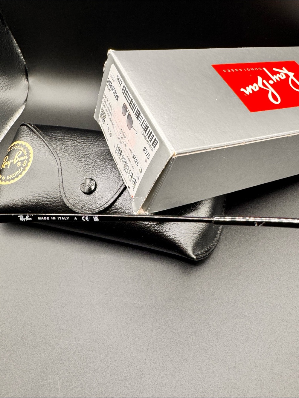 Ray-Ban Aviator Sunglasses - Black Gradient Lenses with Silver Frame - Picture 6 of 10